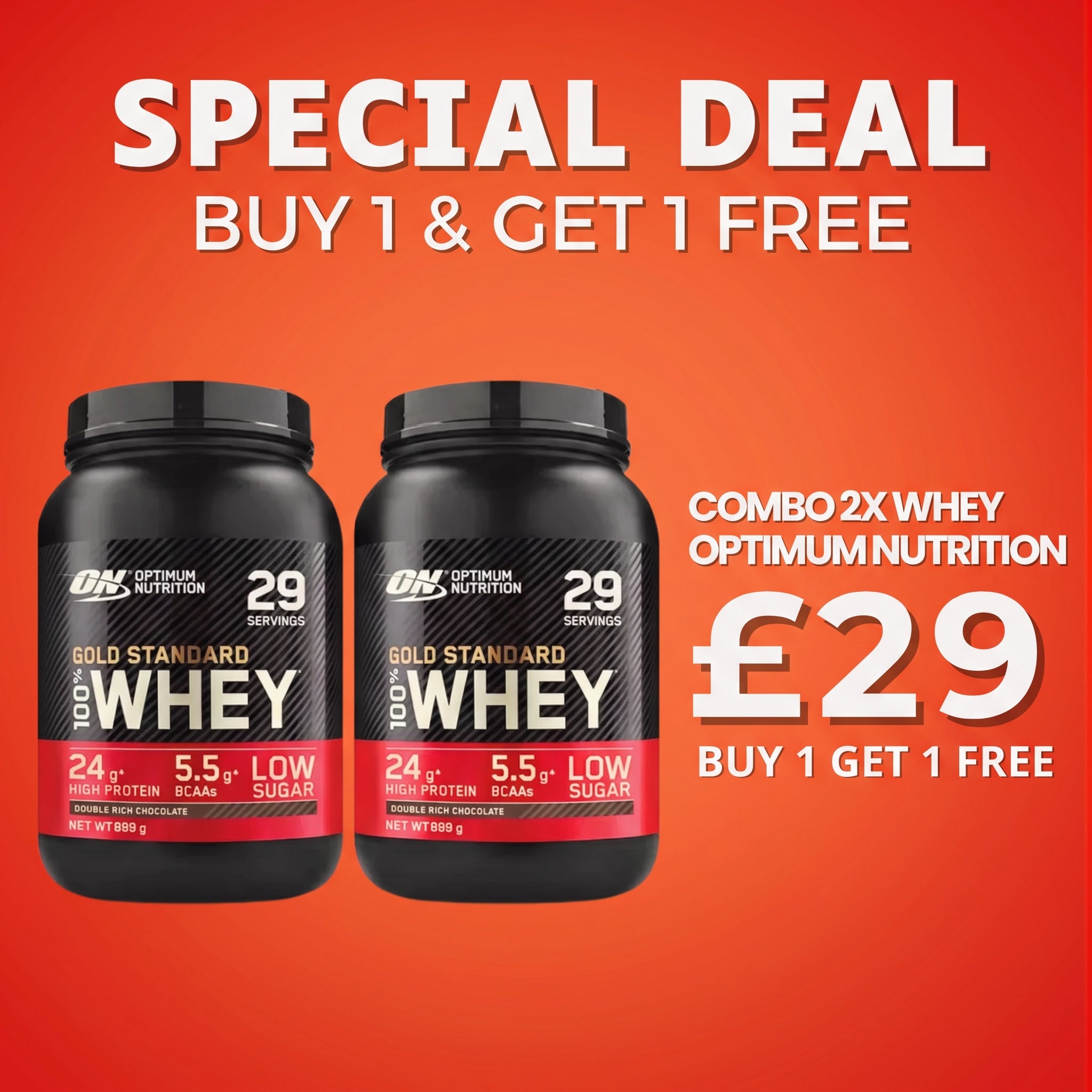 Gold Standard 100% Whey Protein Powder - Image 1